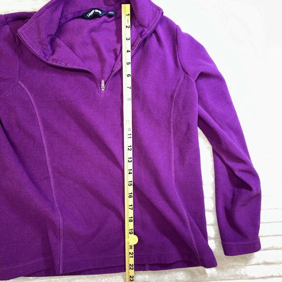 Lands End Womens Purple Fleece Long Sleeve Size XS - Picture 4 of 7